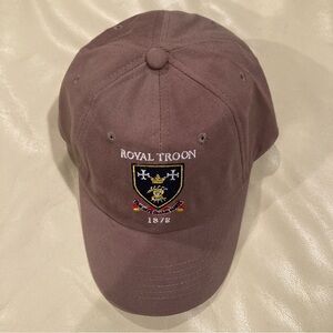 Royal Troon Cap Hat - Tan, Dark Beige - Purchased in Scotland @ Royal Troon